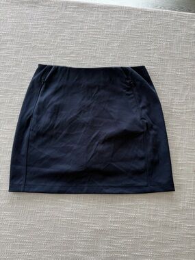 Tory Burch Navy Zip-Pocket Golf Skort